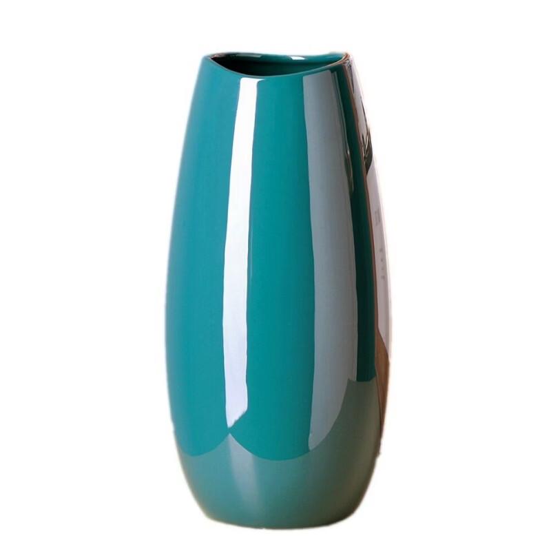 Emerald Green Ceramic Flower Vase