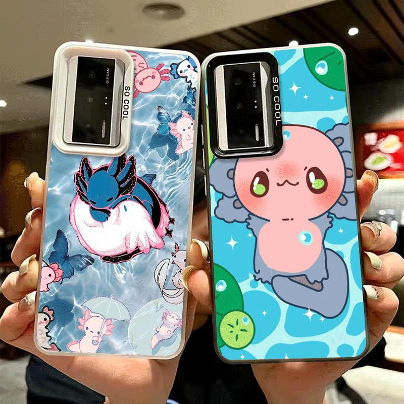 Axolotl Cartoon Cute Shockproof Phone Case for Xiaomi Poco X7 X6 X5 X3 Pro F7 Ultra M8 Redmi 15C 15 14C 13C 12C 10C 13 12 10