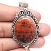 Pendant Mahogany Obsidian Gemstone Gift For Her Silver Jewelry 2"