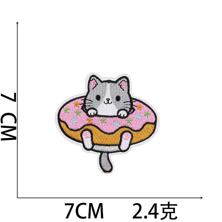 New Cat Family Computer Embroidery Cloth Sticker Cartoon Kitten Patch Sticker Clothes Decoration Embroidery Chapter Label Ironing