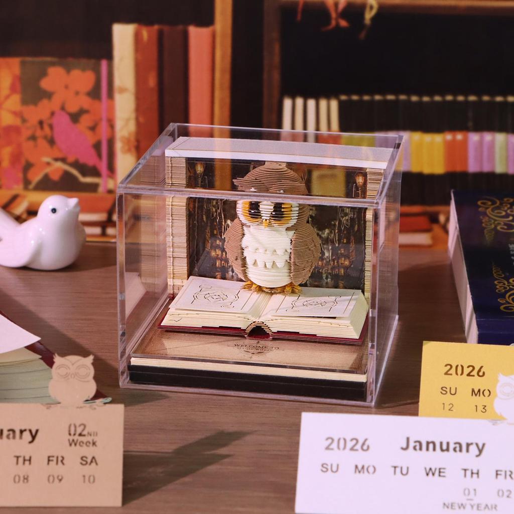 3D Pop-up 2027 Calendar Sticky Notes: Creative Business Souvenir and Paper Carving Ornament