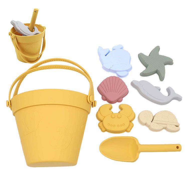 Children's Summer Beach Toy Set: Silicone Bucket & Sand Shovel for Outdoor Water Play