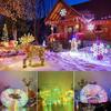 1/2pcs LED Fairy Strip Light Outdoor Solar Lawn Lamp Garden Christmas Wedding Party Decoration Garland Waterproof String Light