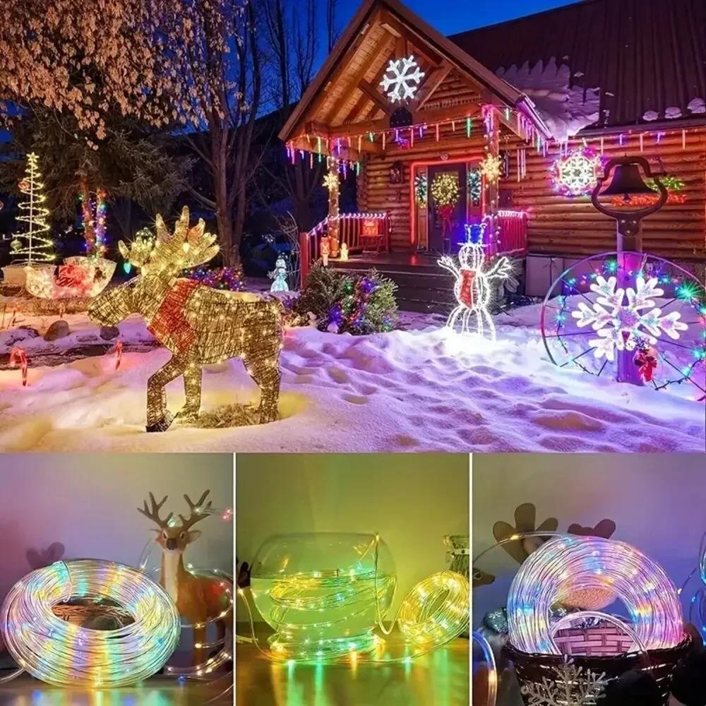 1/2pcs LED Fairy Strip Light Outdoor Solar Lawn Lamp Garden Christmas Wedding Party Decoration Garland Waterproof String Light