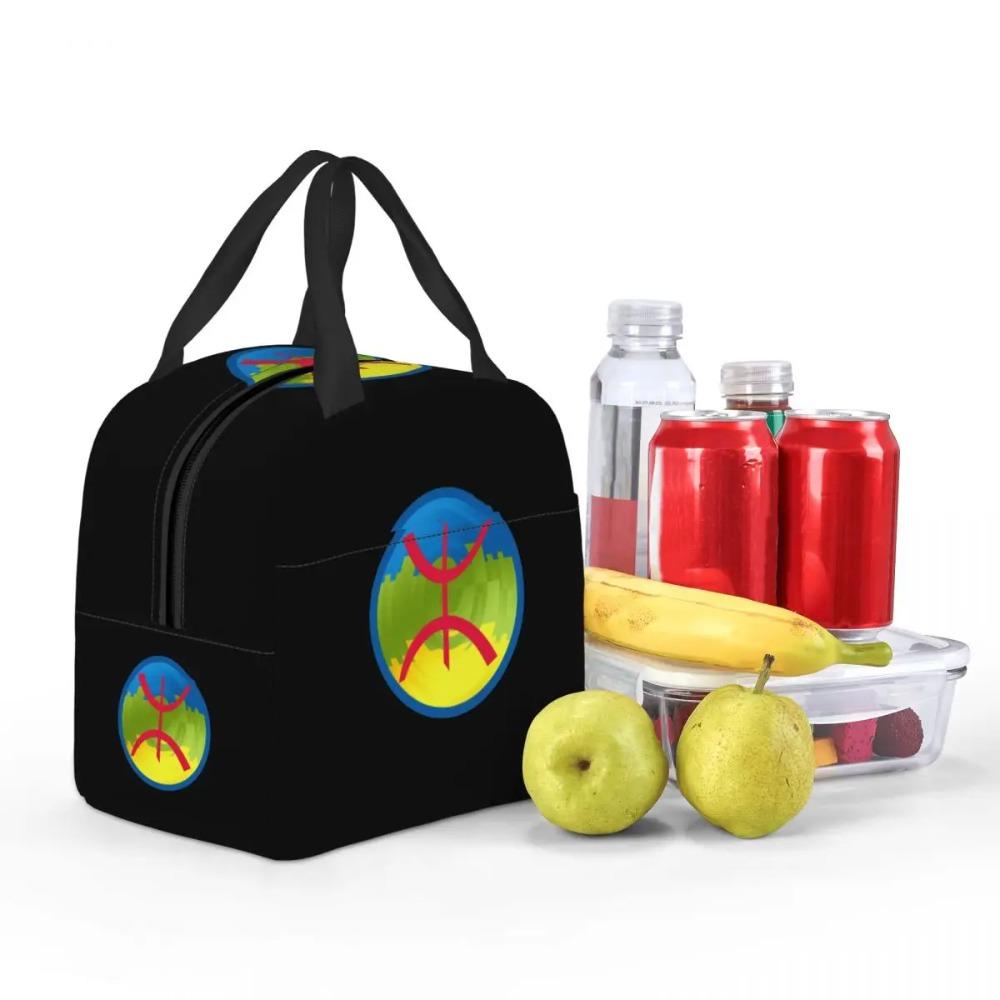Berber Kabyle Berbers Amazigh Flag Insulated Lunch Bag for Women Office Cooler Thermal Food Box Tote Portable Lunch Boxes