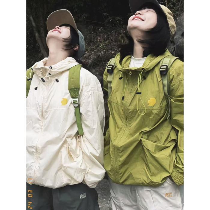 

Japanese retro loose thin sunscreen clothes women s summer tide breathable college style hooded sunscreen clothes jacket woven XL
