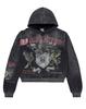 Europe, America 2025 American Graffiti Printing Men's and Women's Loose Casual Zipper Hooded Sweater Trendy Brand