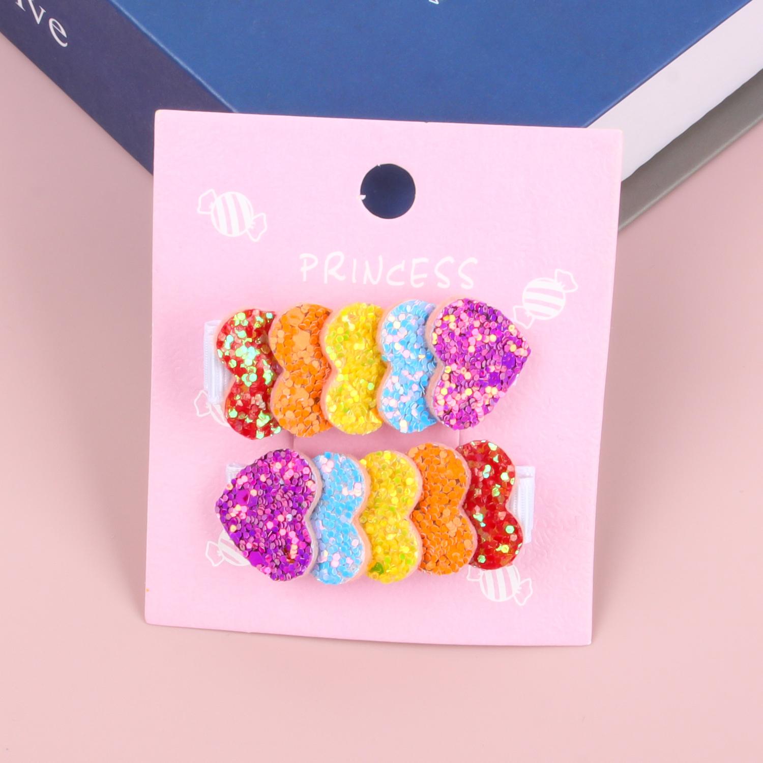 

2pcs/set Girls Cute Star Hair Clips Kids Children Mini Lovely Heart Hairpins Hair Barrettes Clips Baby Girls Hair Accessories