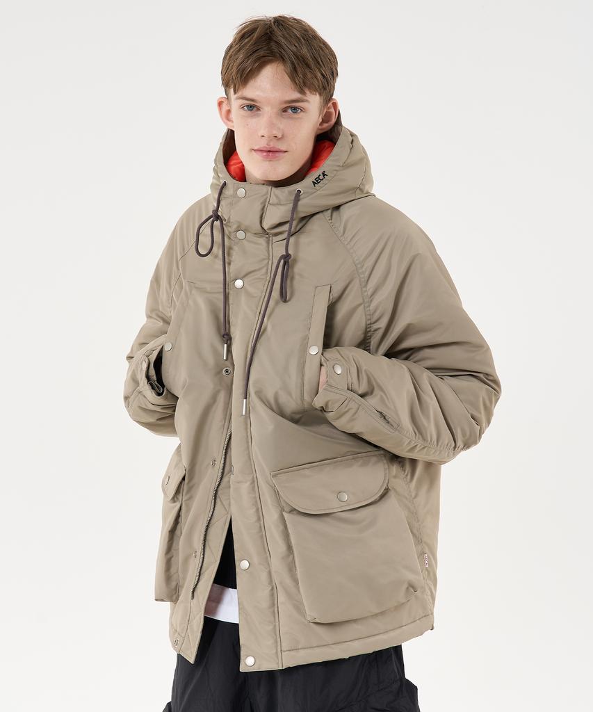 AECA N3B Hooded Military Parka-Light Gray