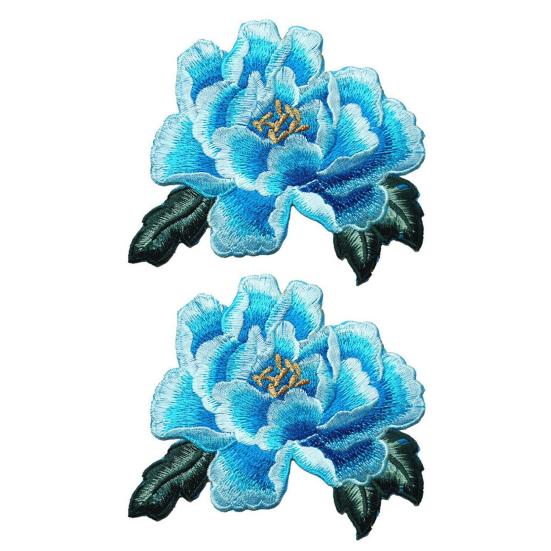 2Pcs Practical Handmade Anti-fading Embroidery Patch DIY Iron On Applique Hat Coat Patches Home Use
