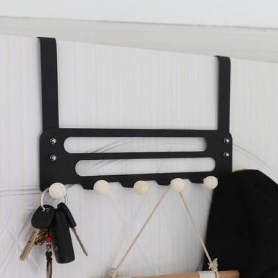 Fashion Metal Door Hook No Punching Double-layers Behind Door Hanger Robe Hook Dormitory Organization