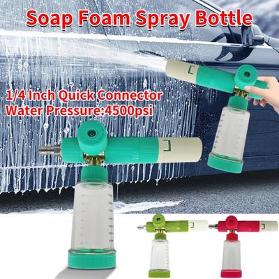 100ml Water Foam Pot with 1/4 Inch Quick Connector Pressure Washer Gun Adjustable Car Wash Foam Sprayer for Cleaning Cars SUVs