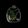 38.70 Ct Natural Aurora Fire Opal Oval Certified 925 Sterling Silver Pendant
