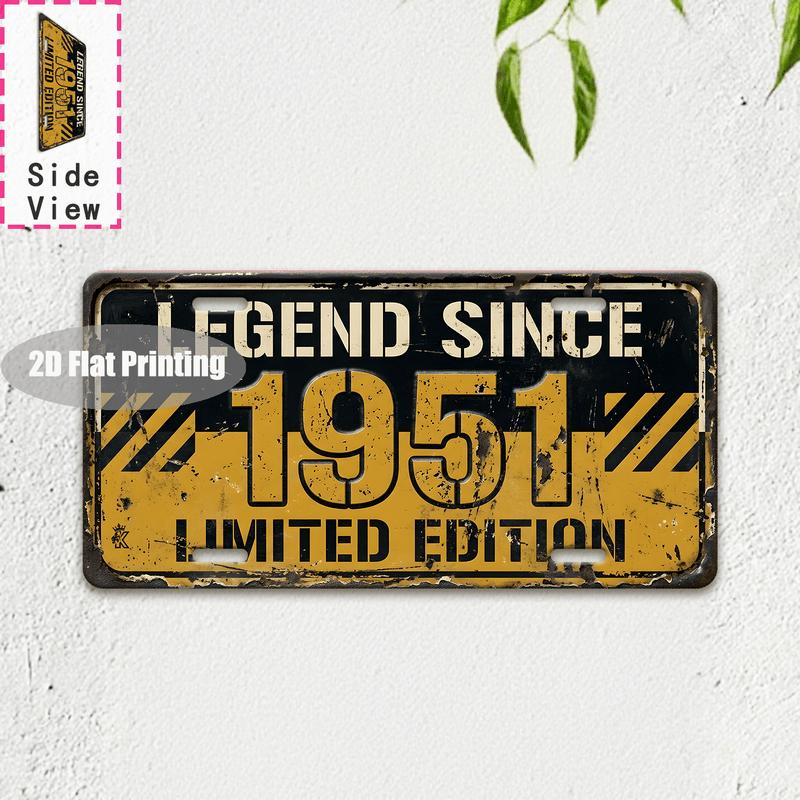 Vintage Distressed City Coordinate Year Slogan License Plate Metal Tin Sign Retro Wall Decor For Bar Cafe Home Garden