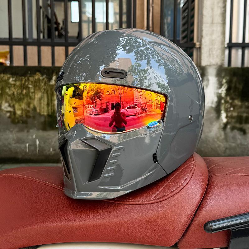

Новый Scorpion Retro Motorcycle Cascos Moto Locomotive Personality Многоцелевой комбинированный шлем Half ML XL XXL XXXL XXXL
