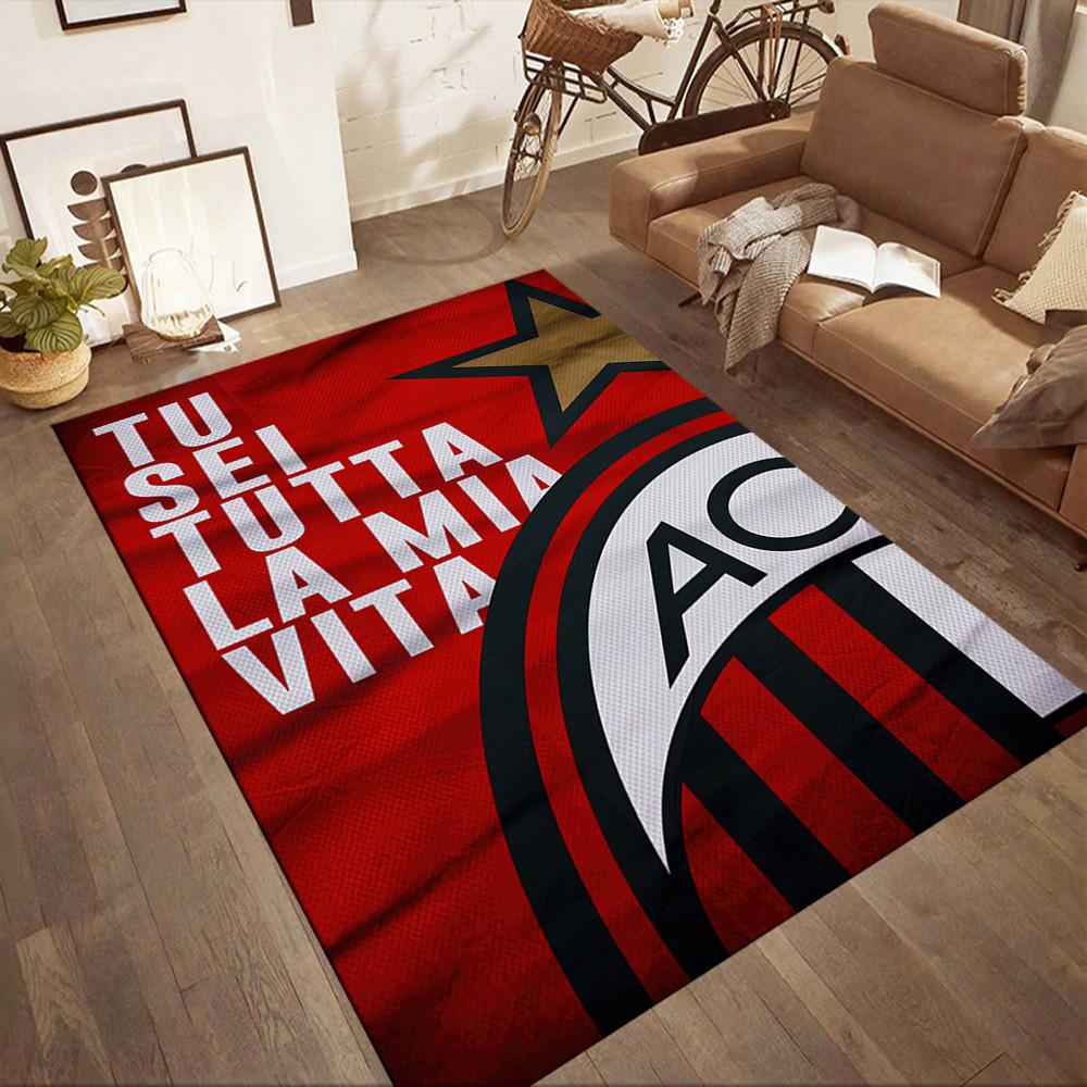 Tappeto Ac Milan Tappeto per Ufficio Adatto per Sala Giochi Studio Soggiorni Balcone Tappeto Antiscivolo Decora Uffici Migliore per Natale