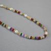 Bohemian Style Colorful Stone & Freshwater Pearl Minimalist Necklace for Women