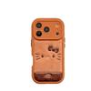 Cartoon Leather Texture Rilakkuma Cat iPhone 14 Pro Max Case - Anti-Fall Cover