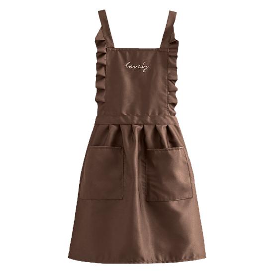 Kitchen Apron with Pockets Strap Adjustable Breathable Thin Ladies Princess Skirt