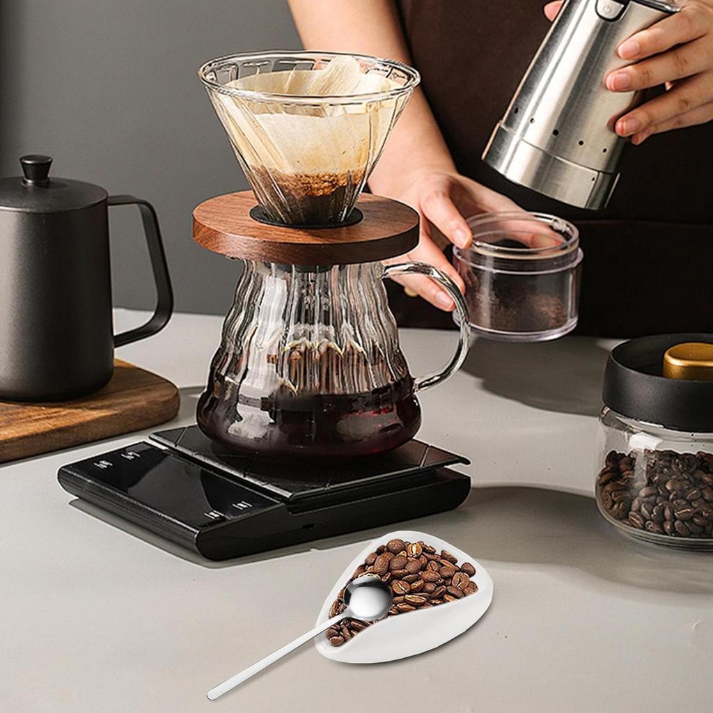 Coffee Bean Scale Dish Coffee Dosing Tray Spray Bottle Coffee Weighing Tools Measuring Spoon Gift for Coffee Enthusiasts