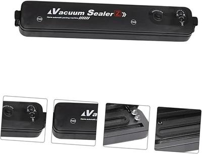 Black Mini Vacuum Sealer with Seal Bags for Food Saver Storage and Sous Vide, Automatic Air Food Sealing System