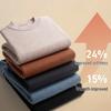 Men's Cashmere Wool Blend Round Neck Pullover Sweater