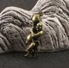 Chinese old tibet brass Carved Buddha lucky Amulets Necklaces Pendants