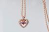 [Dancing Stone] Heart Stone Silver Top Only SETS-8751 Pink Gold