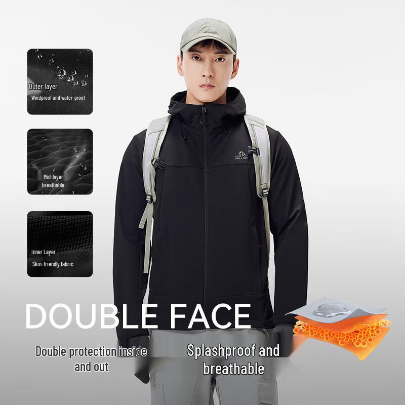 PELLIOT Men's Outdoor Windproof Softshell Jacket