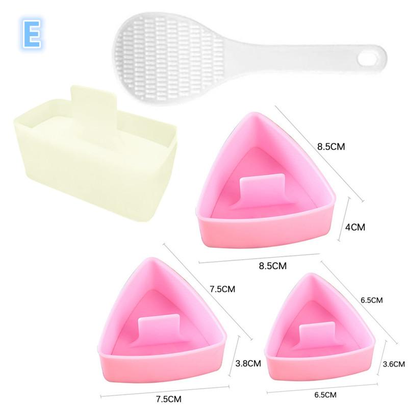 4-5Pcs Onigiri Mold Kit Home Kitchen Sushi Press DIY Bento Accessories for Rice Balls Food Utensils