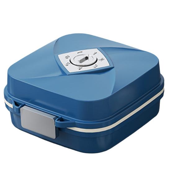 

Pill Box with Sealing Ring Organizer Moisture Protection And 7 Compartments Pill Management Pill Case синий