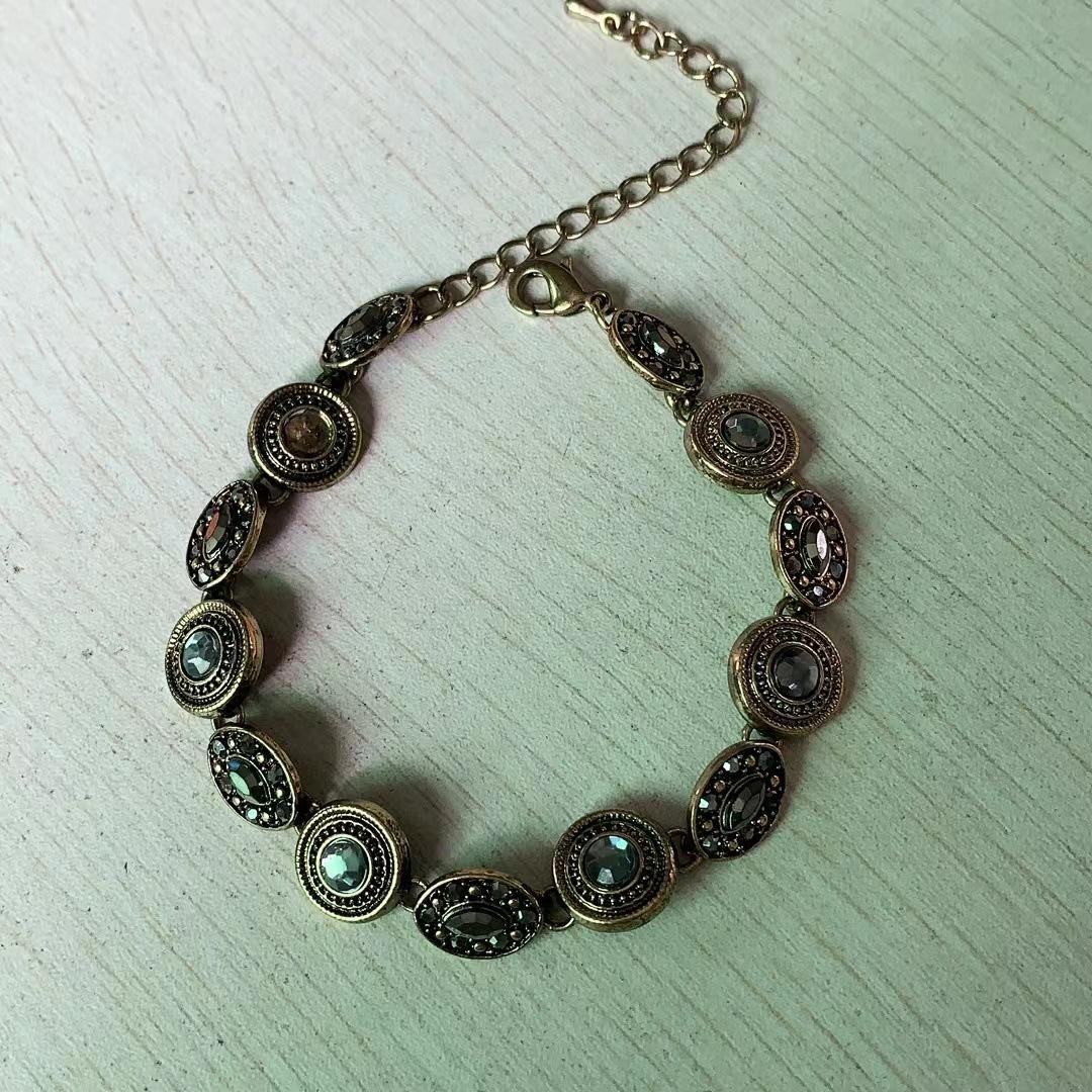 Старинный золотой ретро-средневековый чешский браслет с бриллиантами — фото 7