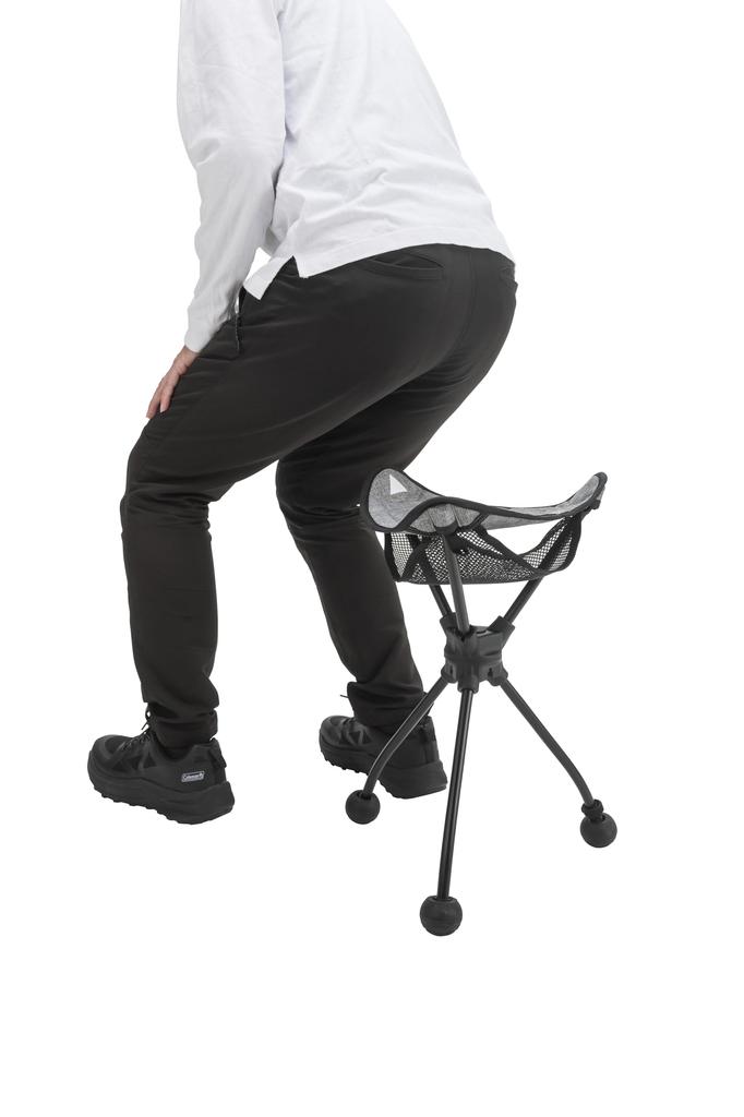 Coleman Stool 360 for Spectating (Heather Gray) - Chair, Camping, Outdoor, Sports, Foldable, Lightweight, Compact, Swivel,