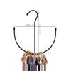1pc Multi-Functional Stainless Steel Solid Metal Coated Belt Hanger, Suitable for Storing Ties, Scarves, Belts, Bags, Etc. Decorations Decor Festival