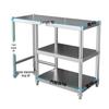 Stainless Steel Three-Tier Kitchen Storage Rack for Gas Cylinder, Stove, and Chopping Board