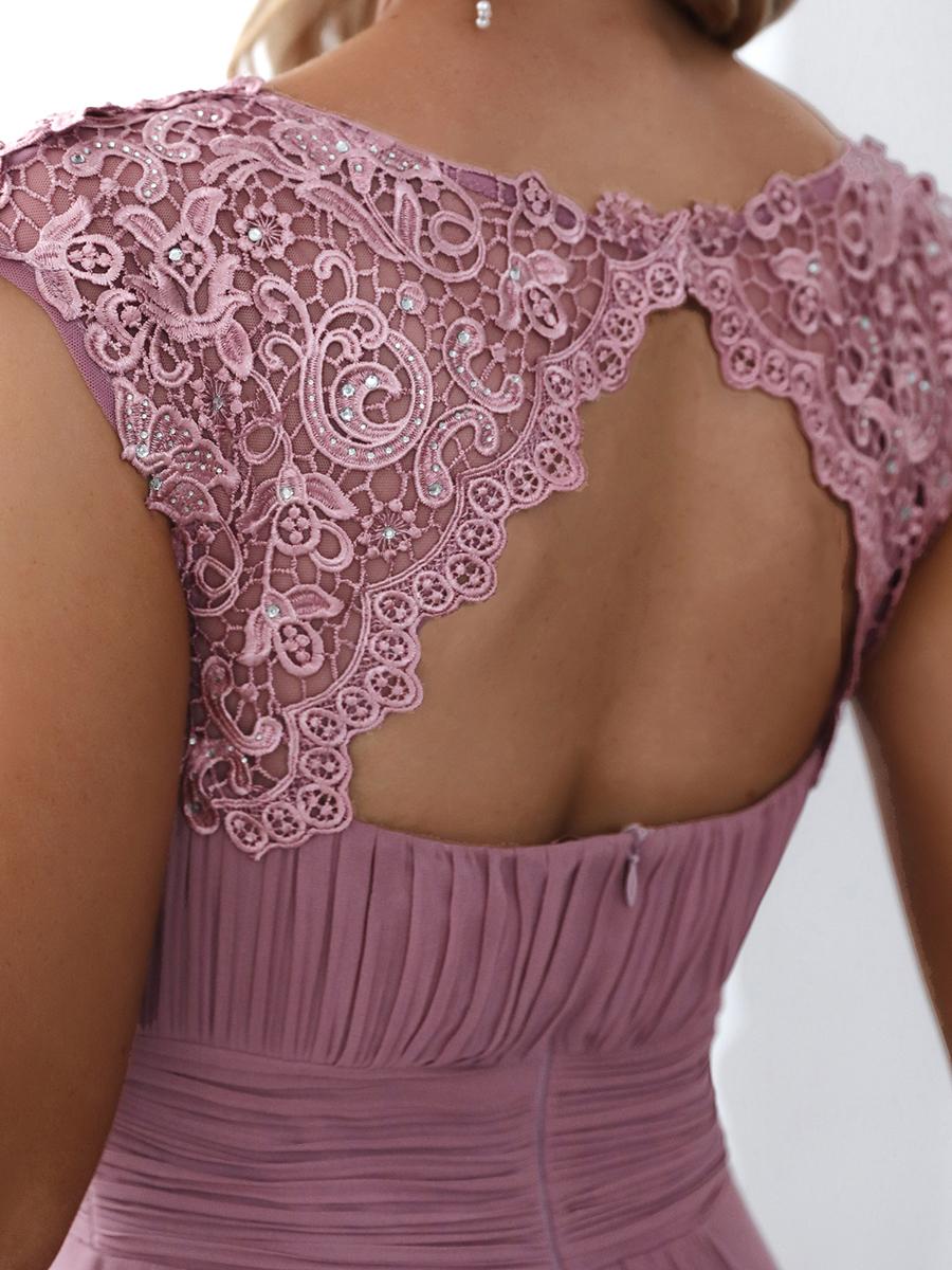 Всегда красивые женские кружевные платья с короткими рукавами — фото 19