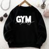 Kids Crewneck Sweatshirt, GYM Letter Print Soft Casual Long Sleeve Top