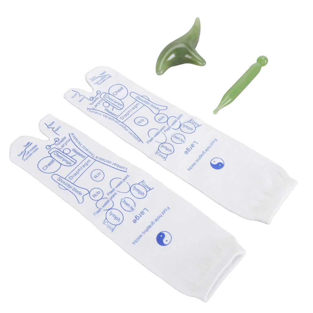 1 Pair Reflexology Socks with Trigger Point Massage Tools Foot Soreness Relief High Elastic Cotton Acupressure Massage Socks