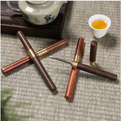 Sandelholz-Teenadel, Edelstahl-Teemesser mit Holzgriff, Puer-Tee-Werkzeuge, Kegelnadel, Brecher, neugieriger Teeziegel, Eispickel