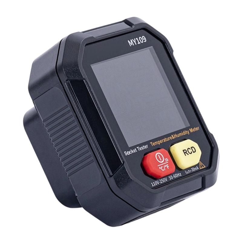 US/EU Plug Multifunctional Digital Display Socket Tester Ground Detector 48-250V 50-60Hz Color Display Voltages Tester