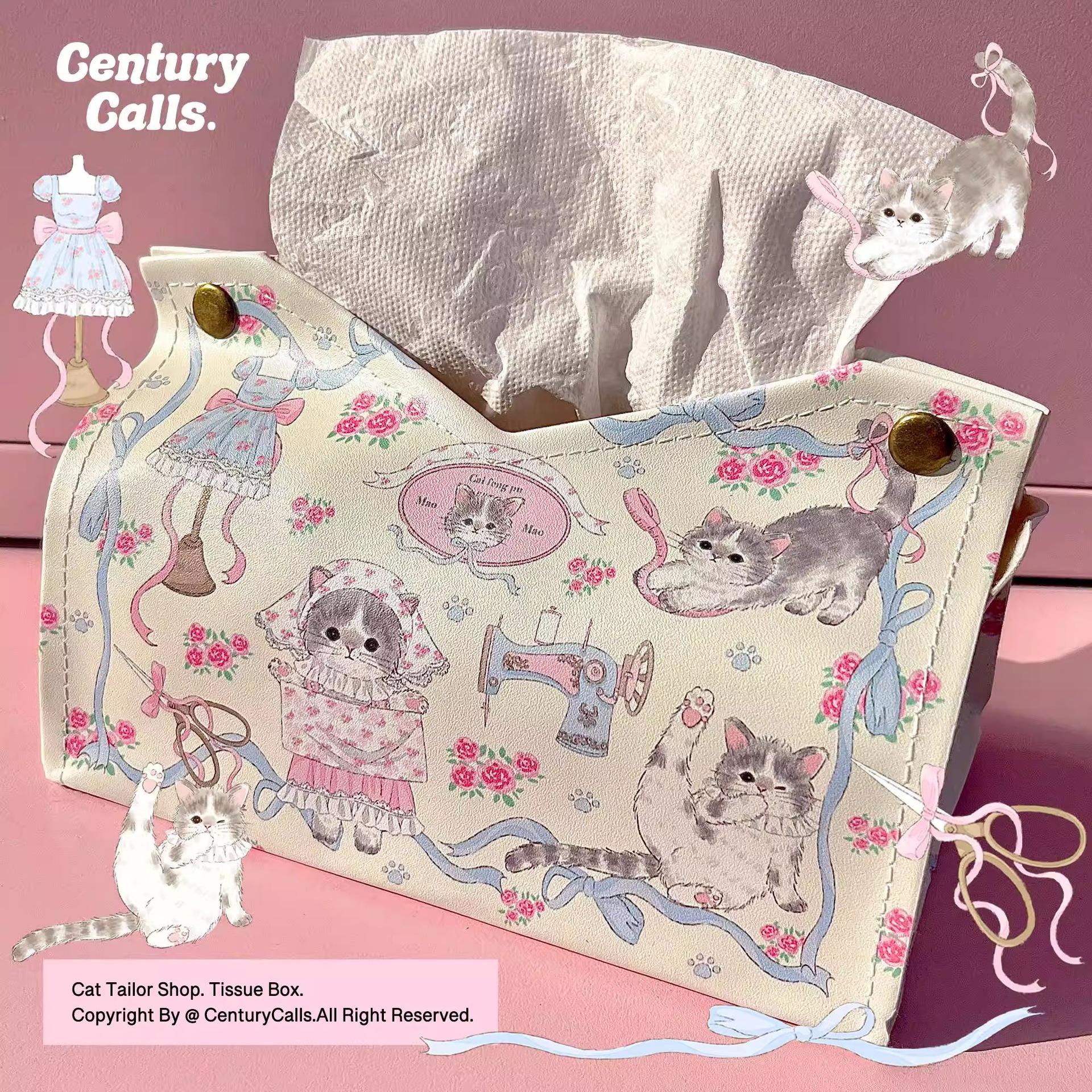 

Новое поступление: Кошачий портной - Коробка для салфеток - Настольное искусство в стиле легкой роскоши, Милая и стильная для домашнего использования