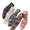 Retro Color-blocking Striped Socks for Women, Mid-calf Socks In Autumn, Trendy Letter-label Pile Socks, Boneless Socks