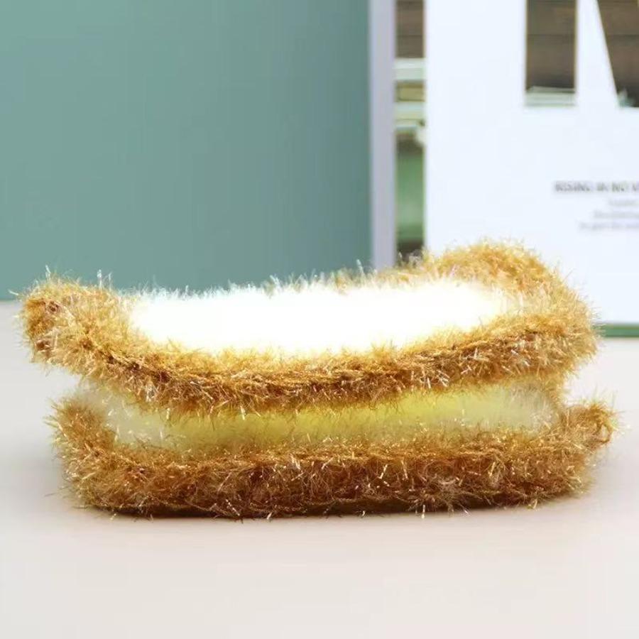 Hand Crocheted Bread Dish Towel Double Sided Kitchen Scrubber Drying Cloth Absorbent Eco-Friendly Christmas Gift for Home Bakers