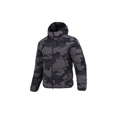 M Nk Tf Wr Pl-Fld Jacket Camo Sports Casual Hooded Warm Camouflage Cotton Coat Men Jackets Black DQ4936-254