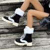 Winter New Thick Bottom Padded Thickened Snow Boots Female Large Size Warm Mid-calf Boots Cotton Shoes Female