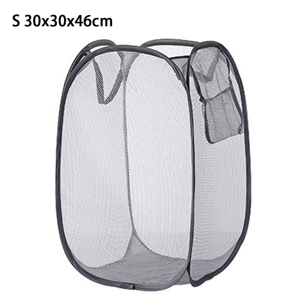 Portable Foldable Dirty Clothes Basket Mesh Breathable Clothes Storage Basket Large Capacity Easy Storage Laundry Basket