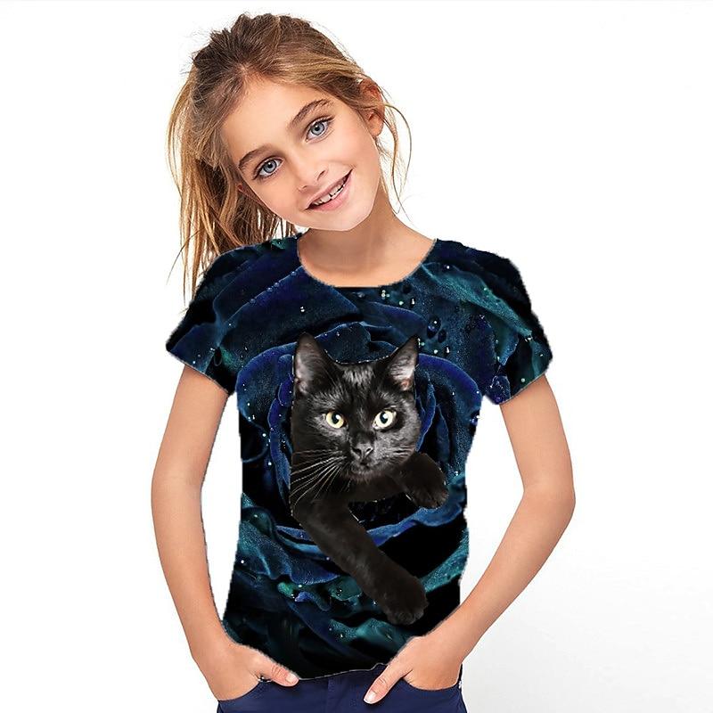 Summer T-Shirt Short Sleeved Energetic Sports Fashion Children Aged 3-12 Outdoor Leisure Daily