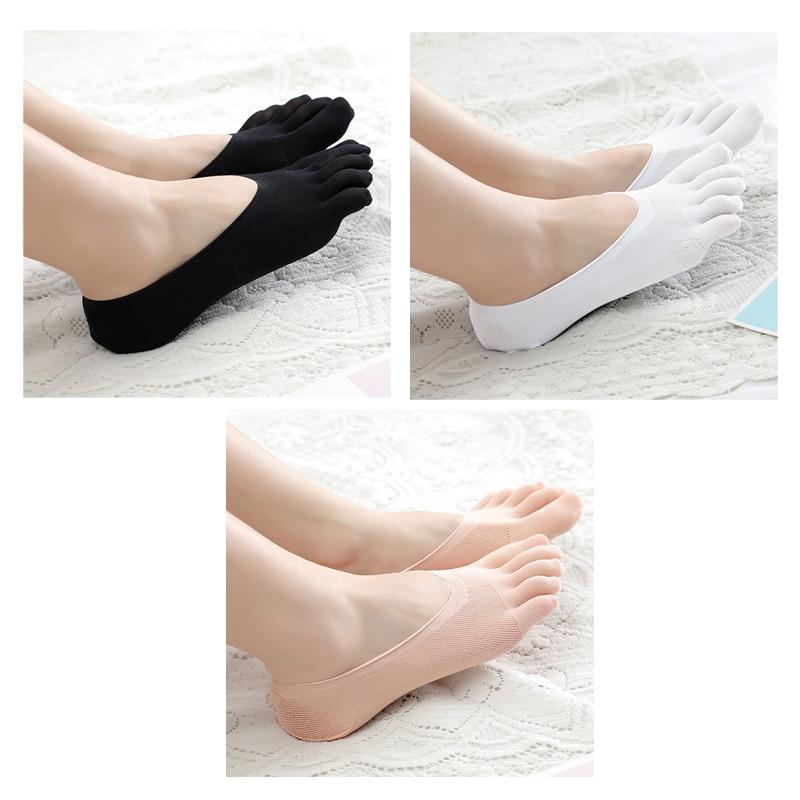 Summer Five-finger Boat Socks Women's Breathable Thin Invisible Short Socks Mesh Women's Socks Split Toe Socks