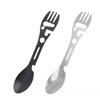 Reusable Camping Spoon Fork Bottle Opener Multi Function Tableware Spoon Outdoor Backpacking Hiking Picnics Utensils