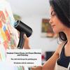 Wireless Rechargeable Hair Dryer Portable Hot And Cold Wind Hair Dryer For Outdoor Travel-Black